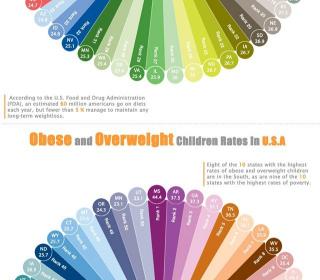 The fattest states in USA #infographic