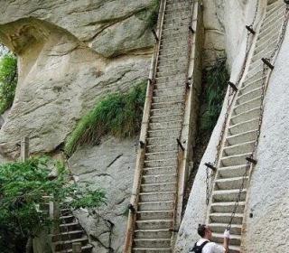 Impossible stairs in Hua Shan, China