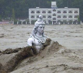 early monsoon rains caused India's longest river, the Ganges, to flood