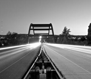 Time Exposure Photography of Austin 360 Bridge B&W