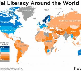 Financial Literacy Rates Around the World #Infographic